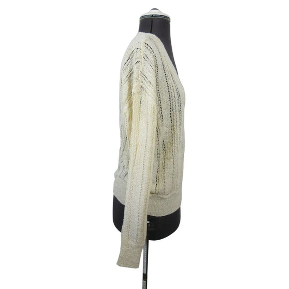 ASTR wrap front pointelle knit sweater - Picture 4 of 11